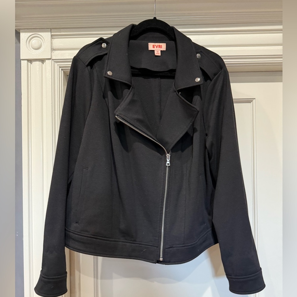 EVRI - Black Moto Style Jacket - Picture 2 of 6
